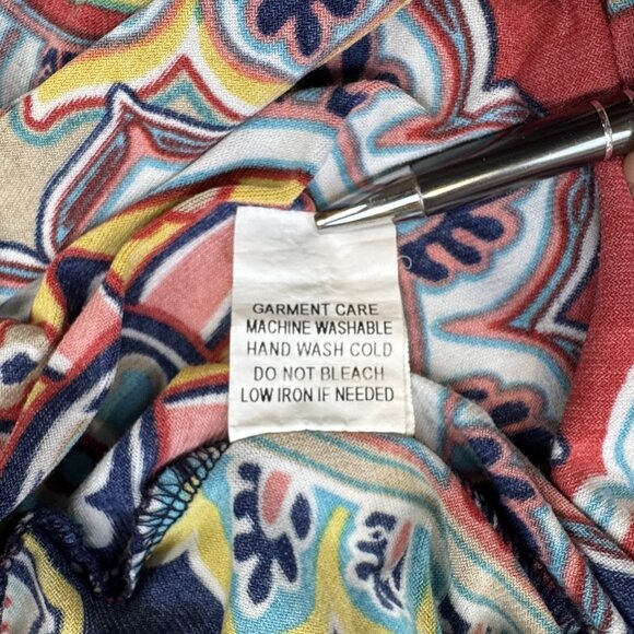 Zattcas Womens Size L Multicolor Mandala Print Sleeveless Belted Maxi Dress Boho - Picture 12 of 12